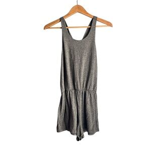 Forever 21 | Gray Racerback Cutout Back Jumpsuit Shorts Romper Size Medium